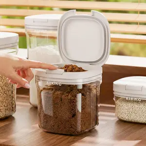 Airtight 1000ml/11oz Coffee Canister Coffee Storage Container with Scoop, Kitchen Food Jar for Coffee Beans, Grounds, Tea, Sugar, Flour, Cereal Outdoor Use