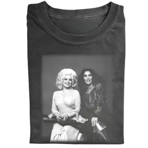 Vintage Dolly Parton and Cher Graphic Shirt, Goddess of Pop Shirt, Queen of Rock & Roll Shirt, Retro 80s Country Music Shirt , Top Menswear Womenwear Streetwear