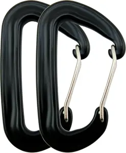 12kN 3.2"x2" Heavy-Duty Carabiner Clips - Durable, Lightweight  Alloy Carabiners for Hiking, Camping, Keychains,  Leashes, Hammocks & More