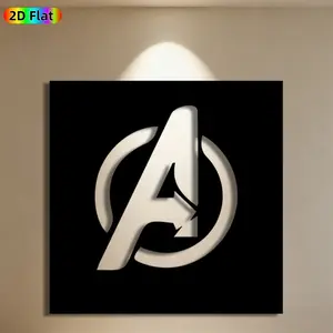 1pc Avengers Logo Metal Wall Art, Iconic Avengers Statue Mural, Ideal Gift for New Year, Christmas, Superhero Decor Enthusiasts, Rust-Resistant Metal Wall Decor Wall Sculptures, Perfect for Living Room Wall & Garden Fence, Stunning Indoor & Outdoor Decor