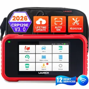 LAUNCH CRP129E V3.0 OBD2 Scanner, 2026 Elite 4 Systems Diagnostic Scanner with 12 Resets, FCA AutoAuth, Auto VIN, CAN FD, DOIP