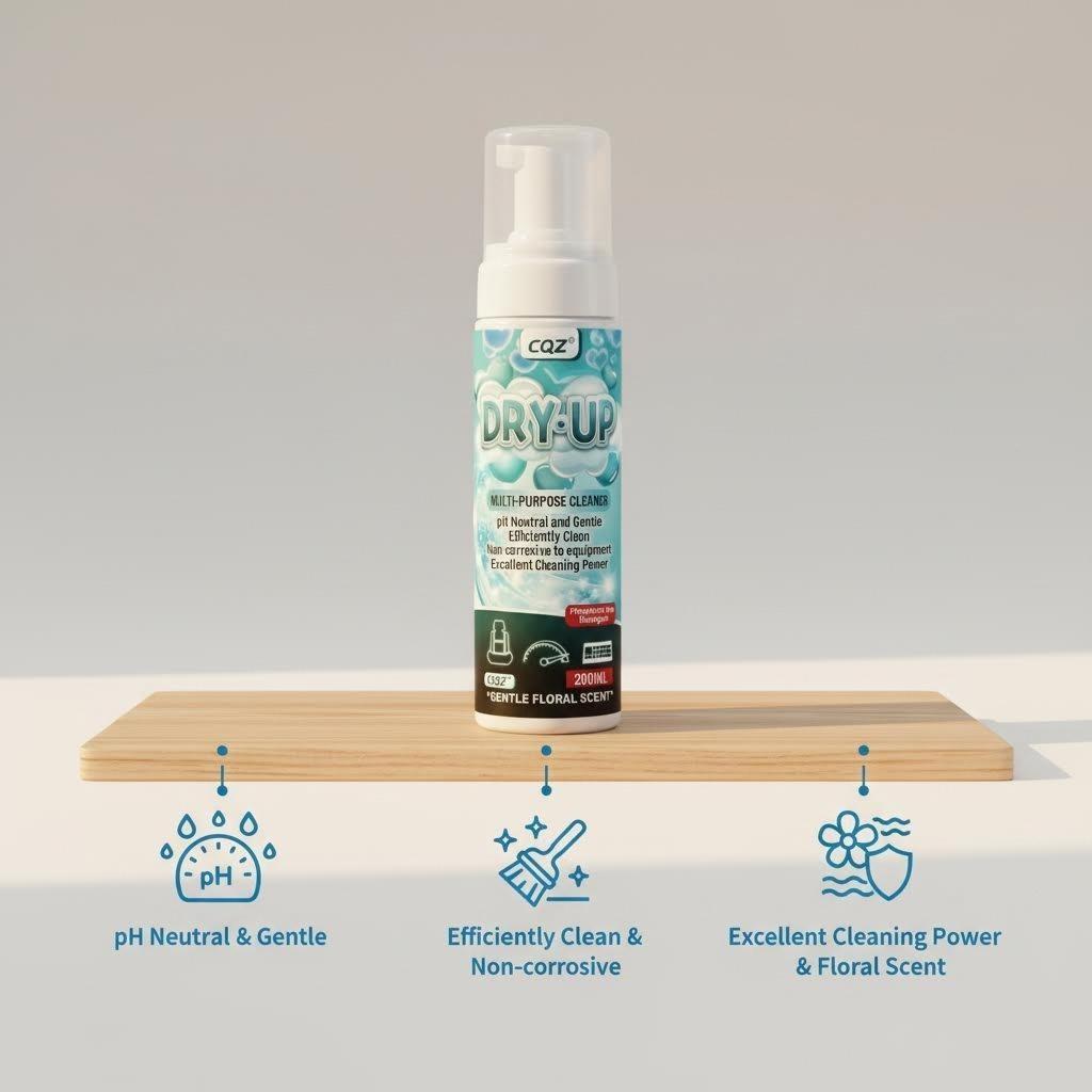 Multi-Purpose Foam Cleaner, pHNeutral Waterless DeepCleaning Foam for Shoes,Car Interior & Home, Gentle FloralScent (200ml)