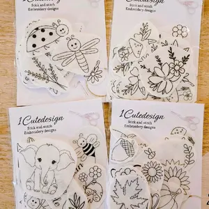 stick and stitch embroidery patterns, baby, bugs fall, mushrooms embroidery patterns