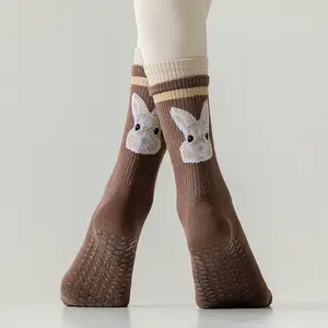 Non-Slip Five Toe Pilates  for  ✨ Cute Cat Embroidery Yoga Grip  for Barre & Reformer Pilates 🧘‍♀️ Breathable Cotton Stability Socks Athletic Women's Performance woman support