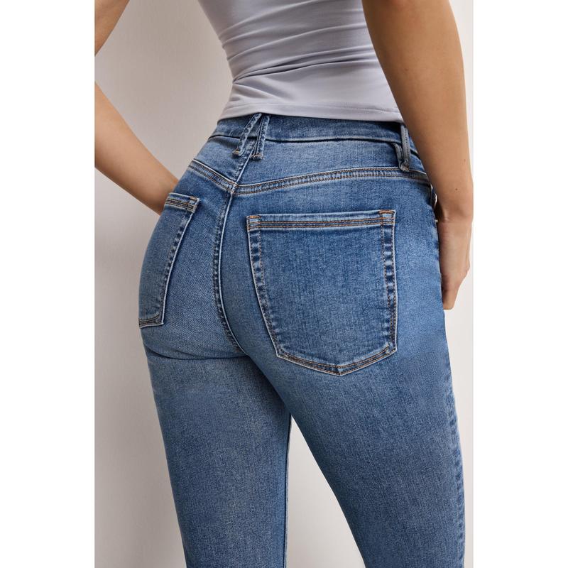 ALWAYS FITS GOOD LEGS FLARE JEANS | INDIGO316 Mid-Rise Tummy Control Stretchy Jeans