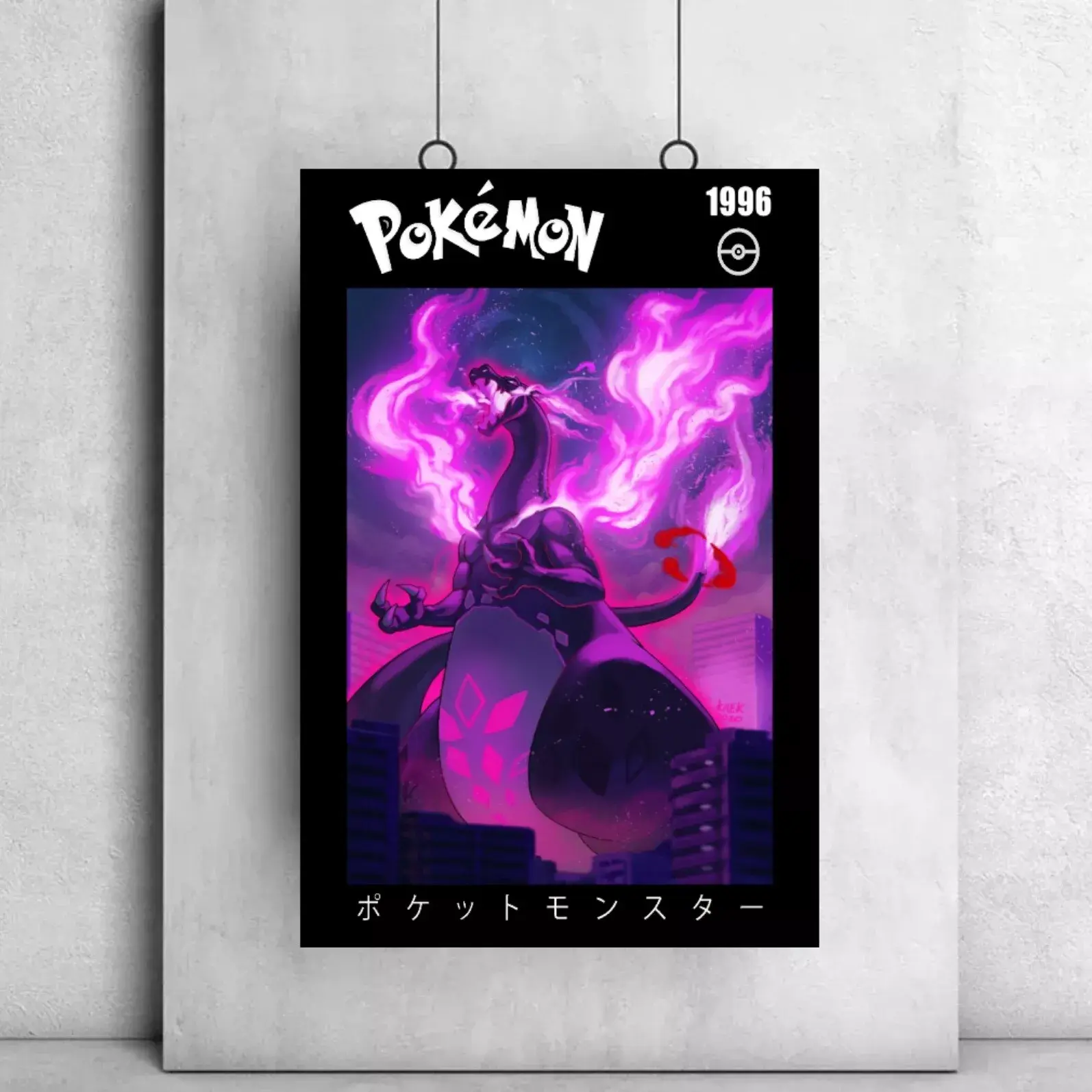 Mega Charizard Pokemon art poster wall art home decor