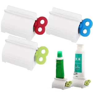 Toothpaste Squeezer Rotatable Toothpaste Holder 3-Piece Creative Toothbrush Holder Bathroom Storage Organizer for Kids Hassle-Free Dispensing Practical Bathroom Accessory