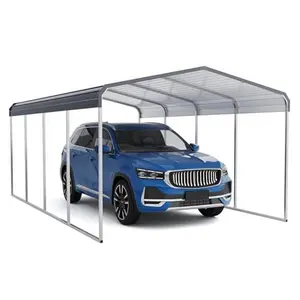 12x20 Metal Carport, Heavy Duty Carport, Shelter with Galvanized Metal Roof and Updated Frame, Car Canopy Garage for Car, Pickup, Boats and Tractors
