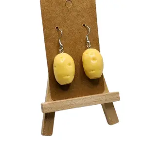 Potatoes Earrings Quirky and Unique Hook Earrings Lightweight Comfortable Costume Jewelry & Accessories for Whimsical Outfits High-Quality Materials Standout Addition to Any Outfit