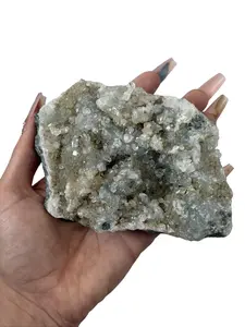Apophyllite on Blue Chalcedony 1 LB 3 OZ Unique Piece From India