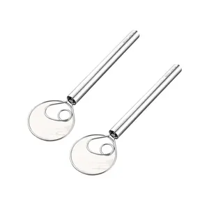 Single Eye Danish Dough Whisk - 2-Pack Stainless Steel for Mixing Dough, Bread, or Pastry - Durable and Easy to Clean Baking Tool
