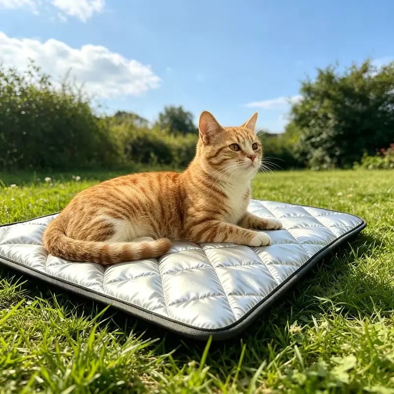 Summer Dog Cooling Mat | Ice Silk Self-Cooling, Non-Slip & Washable, Ideal for Crate, Car & Outdoor