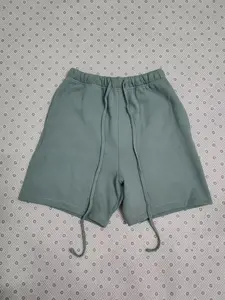 23 Style Moss Green Color Sweatshorts, Relaxed Oversized Fit, Soft Fabric, Elastic Waist Casual Streetwear Bottoms，Cozy, for Daily Outings, Leisure & Everyday Casual Matching