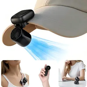 KIMWIND Clip-On Hat Fan, Mini Personal Portable Hat, Hands-Free Cooling, Face Cooling for Golf, Fan for Outdoor Hiking Golf Fishing Sports - Great for Kids & Adults (Black)