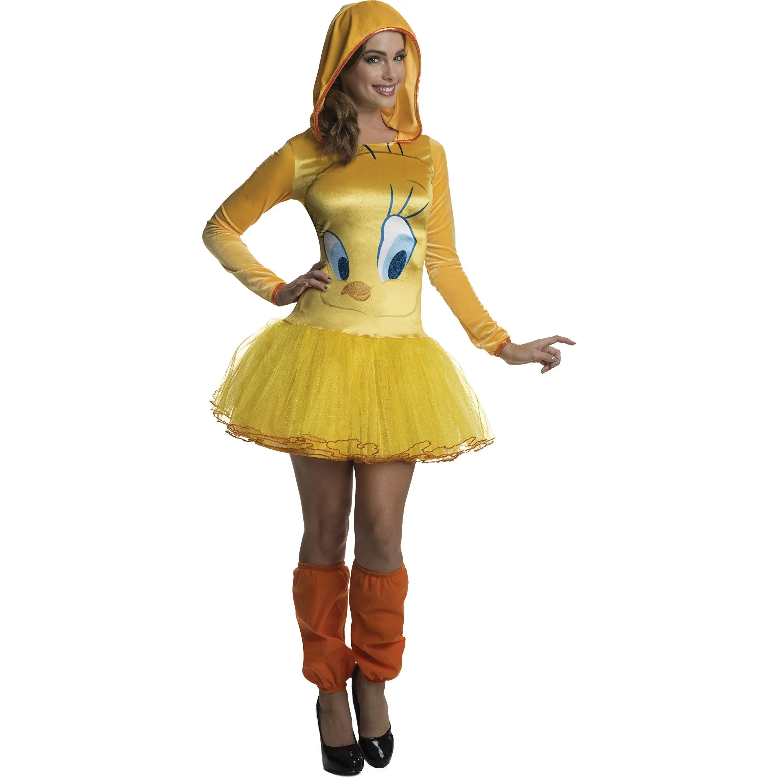 Womens Looney Tunes Tweety Hooded Costume Dress