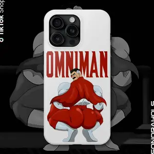 Thicc Omni Man Gya Phone Case, Omni Man Big Cheeks Meme Phone Cover, Invincible 17 Air Pro Max