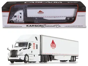 2018 Freightliner Cascadia High-Roof Sleeper w/ 53' Utility Trailer (Tri-State Expedited) Diecast 1:64 Scale Model - Karson Diecast Co. 60-1508