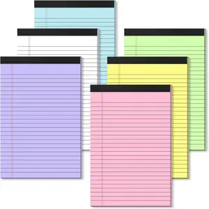 6-Pack A5 Mixed-Style Notebooks, Easy-Tear Cross-Ruled Paper, Memo & Diary Notepads, Caesar American Column Design, Ideal for Notes