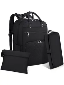 Diaper Bag Backpack with Changing Mat, Large Capacity Waterproof Backpack, Multifunctional Nappy Bag, Baby Bag for Mum & Dad, Lightweight Mommy Bag