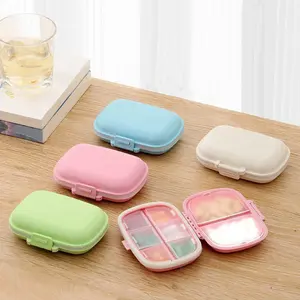 4-Piece Set Travel Pill Organizer, Supplement Organizer, Portable Pill Case, Daily Pill Box to Hold Vitamins, Travel Essentials, Small Pill Container for Pocket Purse Medicine Organizer