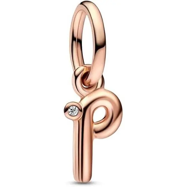 Pandora Letter P Script Alphabet Dangle Charm 782461C01