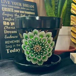 Hand Painted Mandala Planter’s