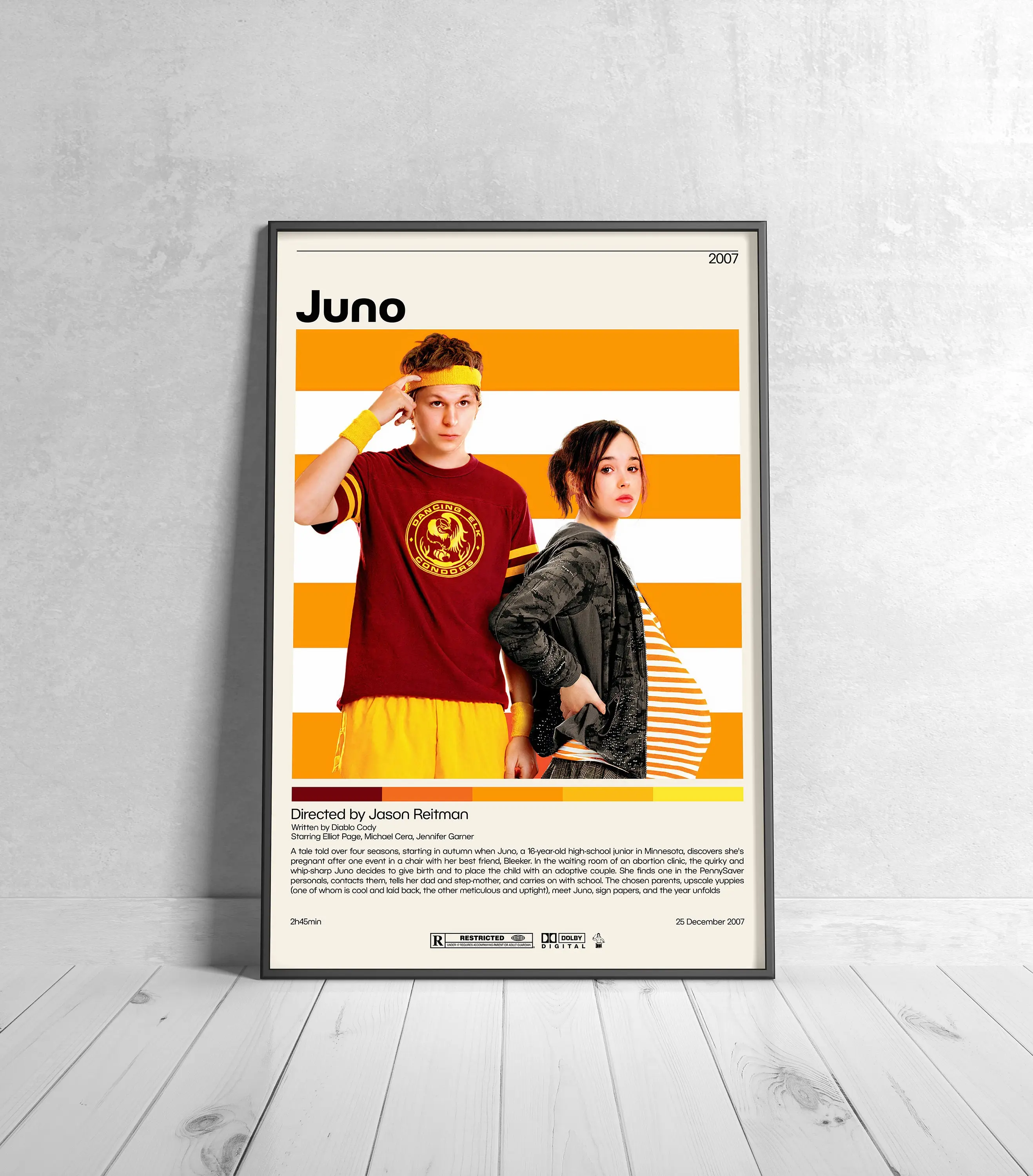 Juno poster | Jason Reitman, Minimalist Movie Poster, Vintage Retro Art Print, Custom Poster, Wall Art Prin, Home Decor