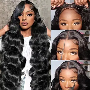 Body Wave Lace Closure Human Hair Wigs 5X5 Glueless Wig Pre Plucked Human Hair Wigs For Women 22-30 Inch