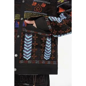Time Black Multi Hand Beaded Jacket