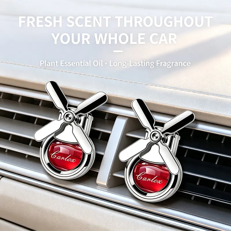 Propeller Car Vent Air Freshener Clip, Long Lasting Plant Essential Oil Car Diffuser, Cute Auto Interior Decor Accessory
