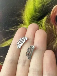 Billie Letter Stud Earrings, Casual Simple Versatile Earings, Unisex Fashion Accessory Gift, Stainless Steel Material, All Seasons Wear, Ear Studs, Stud Earring Jewelry