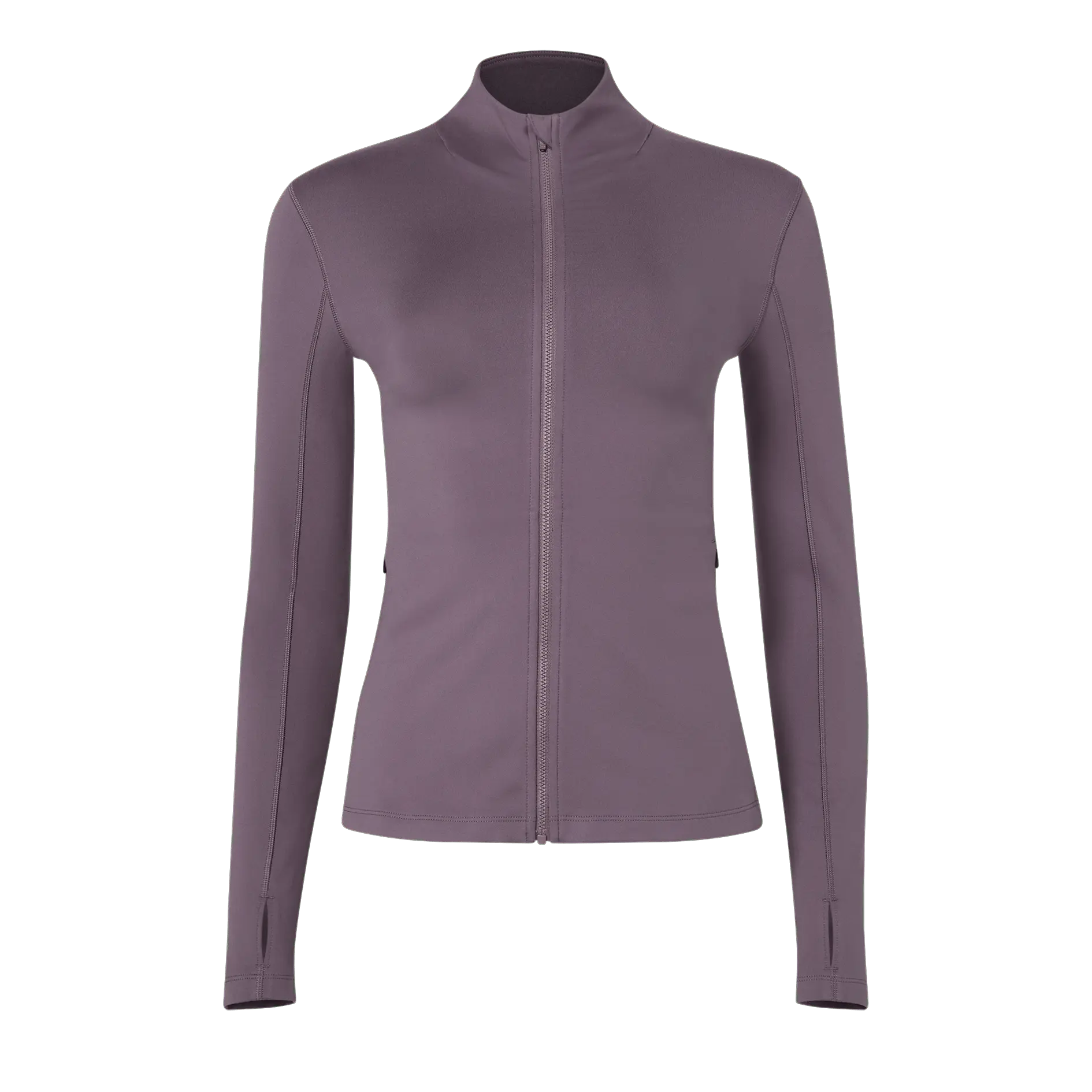 NOBULL Women's Matte Zip-Up Jacket in Black Plum