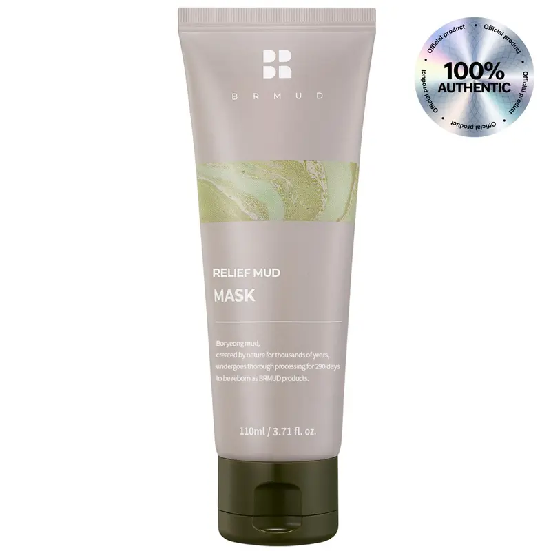BRMUD Celeb's Choice Mask | Relief Mud Mask | Moisturizing Pore Cleanser Korean Mask w/ 91.8% Nature-Derived Ingredients | Gentle K Beauty Wash Off Body Mud Mask (3.72 fl oz)