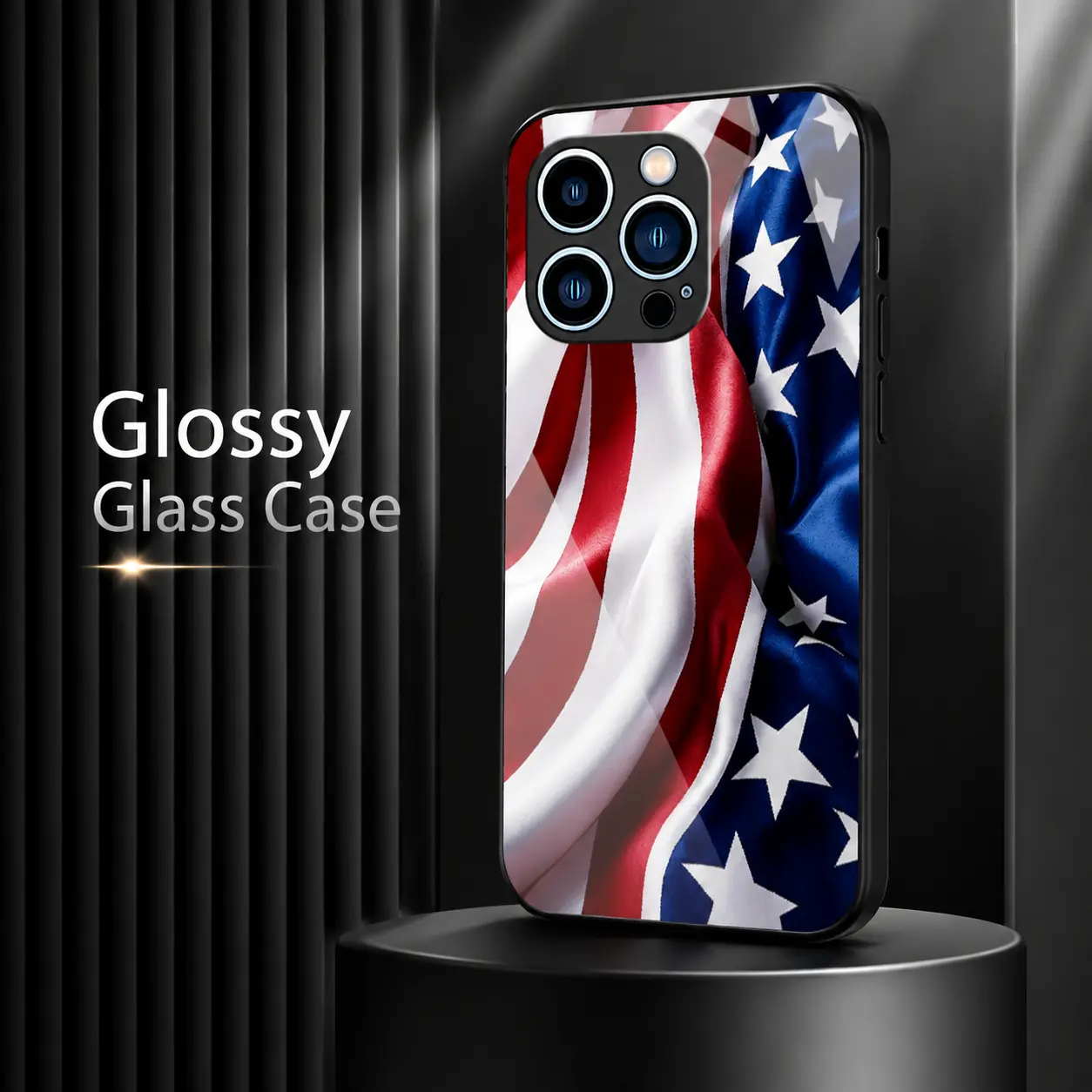Patriotic American Flag Phone Case compatible with iPhone 16/15/14/13/12/11 and Samsung Galaxy S26/S25/S24/S23/S22, slim protective cover for Independence Day (July 4th) — 975