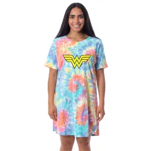 DC Comics Womens' Wonder Woman Nightgown Sleep Pajama Shirt For Adults
