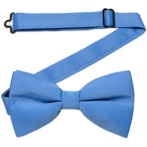 Pre-Tied Bow Tie Satin Solid Bowtie Adjustable Tuxedo Bowties for Men with Gift Box Wedding