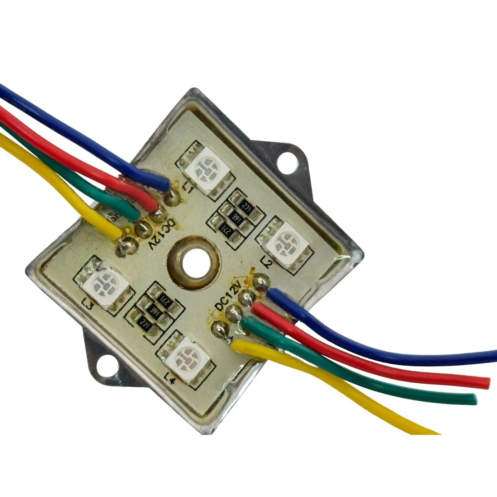 Rebaydo 2pcs 5050 LED Module Water Resistant RGB Common Anode 12 VDC