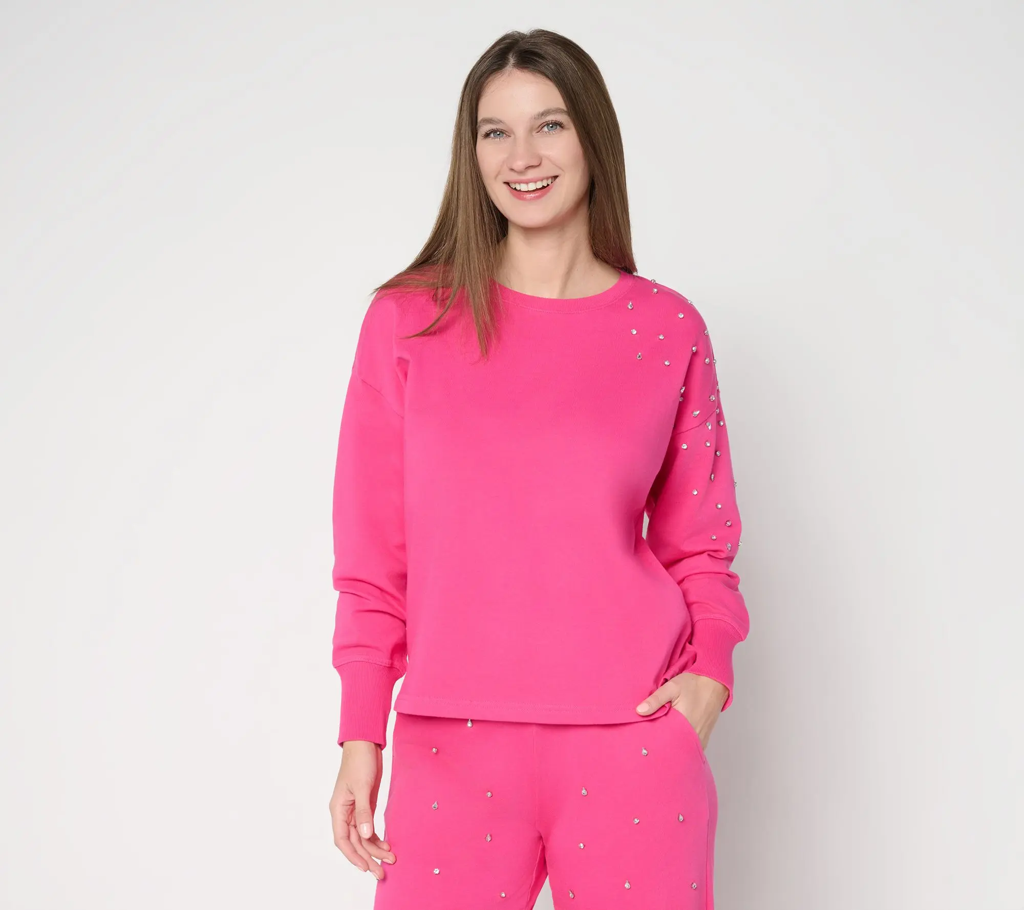Mally Roncal French Terry Embellished Sweatshirt