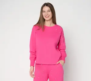 Mally Roncal French Terry Embellished Sweatshirt