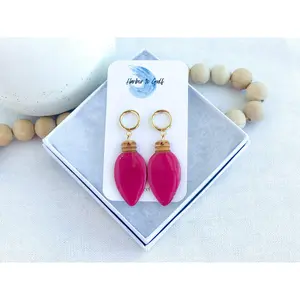 Christmas Light Earrings, Multiple Colors