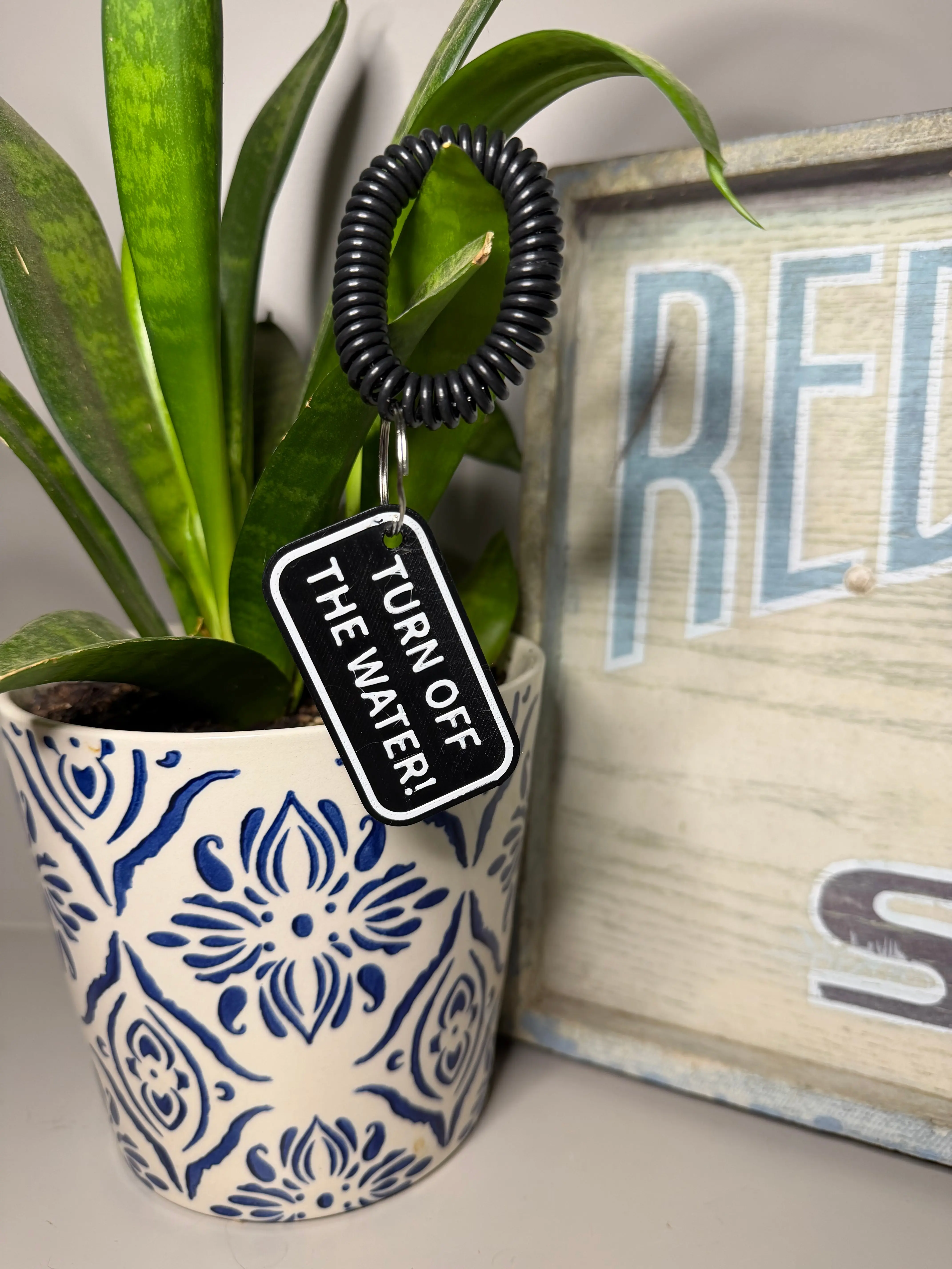 Hose Spigot Reminder Bracelet | "Turn Off the Water" Coil Bracelet | For Garden, Livestock & Farm Use
