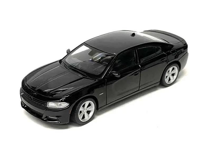2016 Dodge Charger R/T Black (NEX) Collectible Model Car - Welly 24079BK, 1:24 Scale Die Cast Vehicles, Diecast Car Model