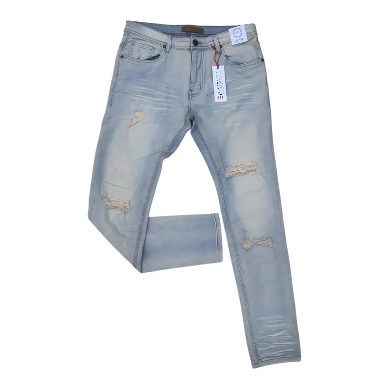 WH-P607 - Ricky Essential Ripped Slim-Fit Stretch Jeans
