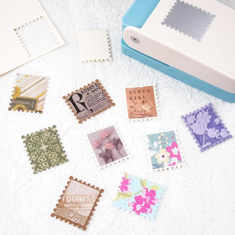 6 Styles Stamp Puncher-Comes with a free glue stick, Manual Floral Design Paper Hole Puncher, Embosser, Lever-type structure for effortless and durable operation for Hand Books, Photo Albums, Greeting Card Making, Office Supplies and Gifts