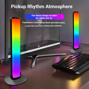Smart LED Light Bars RGB Night Light with App & Remote Control Music Sync TV Backlight for Gaming Bedroom Decoration Desktop Lamp 2pcs Set