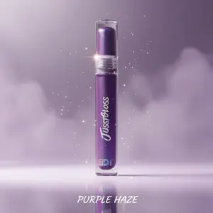 JUSSTGLOSS Purple Haze - Glittering Purple Shade Lipgloss with Shimmering Finish for Dramatic Look
