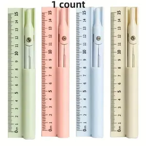 Portable Multifunctional Art Drawing Compass Set with Protractor, 3-In-1 Compass and Ruler Pencil Kit, Essential Drafting Tools for Artists