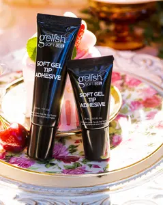 Gelish Soft Gel(TM) Tip Adhesive in a Tube – Strong & Long-Lasting Nail Glue for Soft Gel(TM) Tips, Precision Applicator, Easy to Use for Professional Nail Extensions.