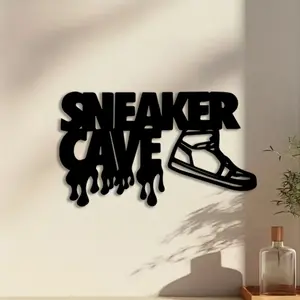 1pc Sneaker Metal Wall Art, Sneaker Wall Decor, Perfect for Bedroom Wall, Teen Wall, Sports Wall, Urban Decor, Modern Home Decor, Ideal Gift for Teenagers, Powder-Coated Metal