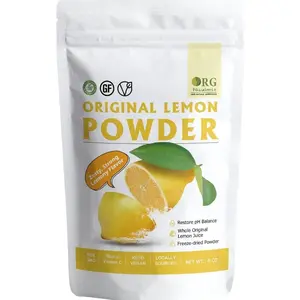 Lemon Powder,Whole Lemon Juice Freeze Dried Powder Strong Lemony Flavor 8 Oz